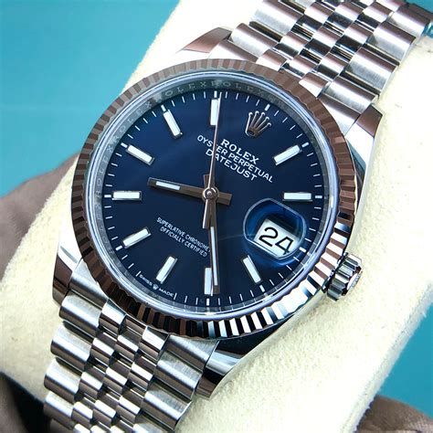 rolex datejust 38mm blue dial|rolex 36mm datejust for sale.